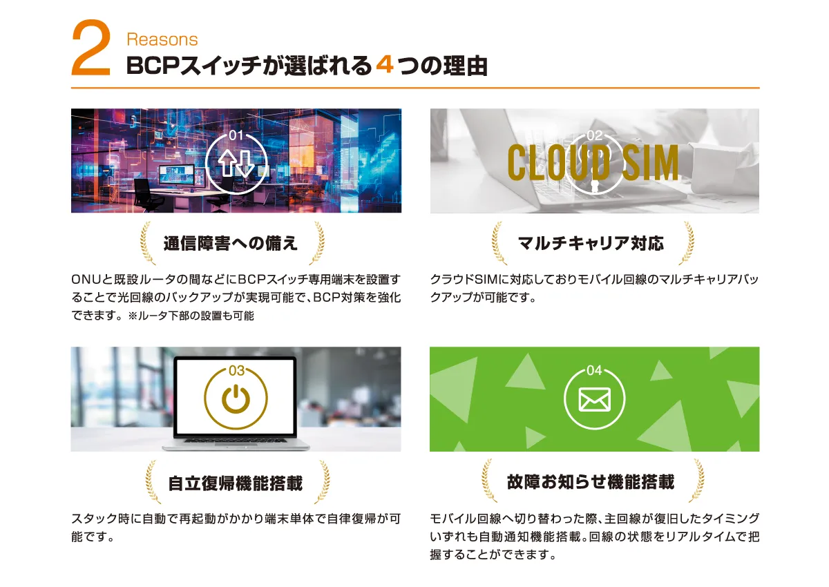 2.BCPスイッチが選ばれる4つの理由